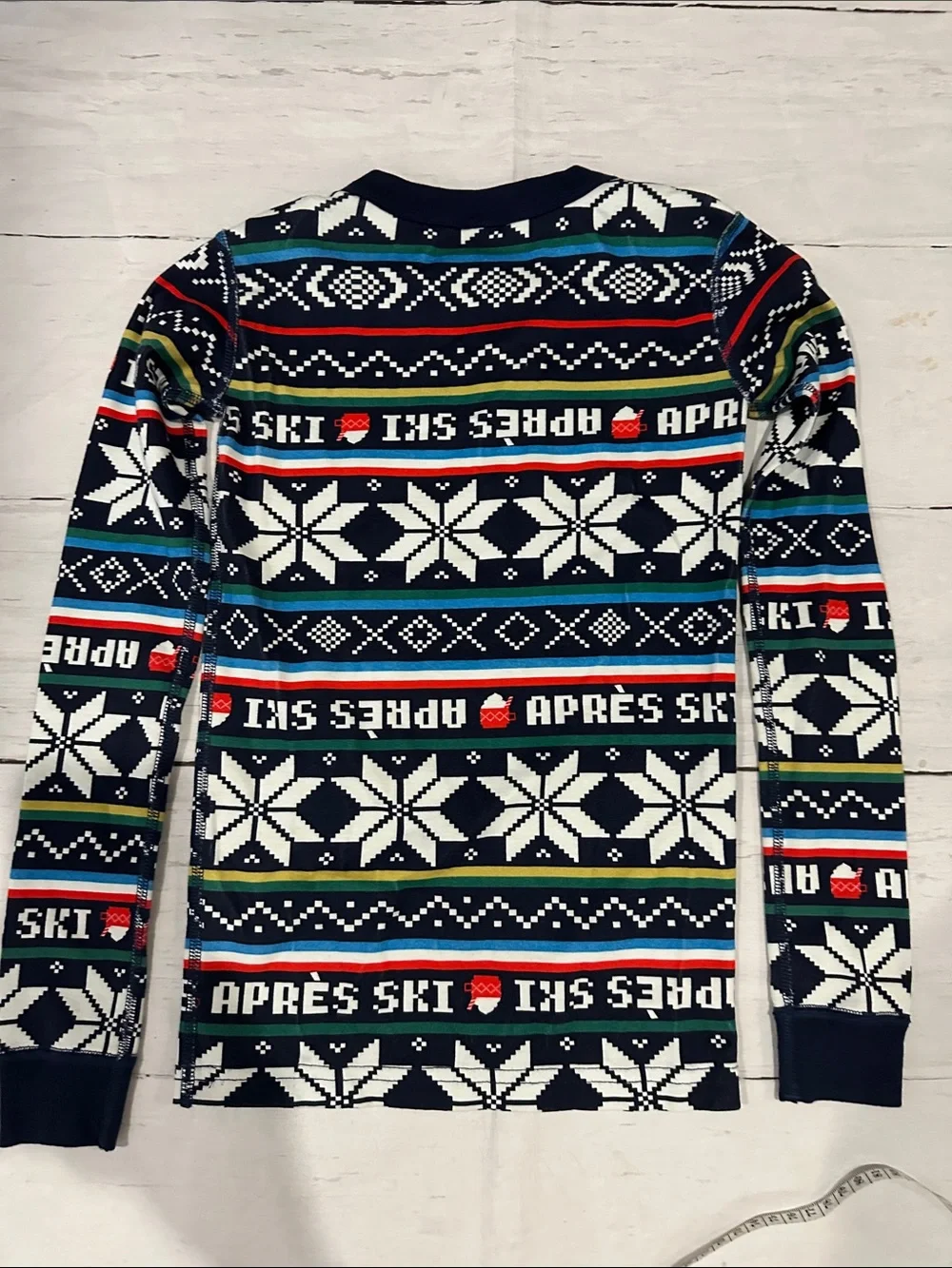 Hanna Andersson unisex Navy 'Après Ski' Holiday Kids PJ Set organic cotton 10